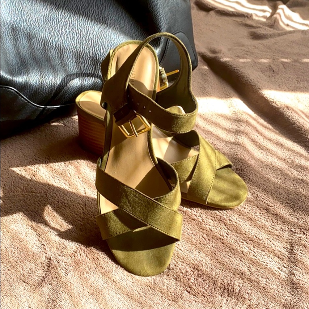Olive Green Sandal Heels🔥🔥